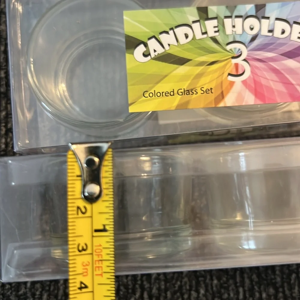 NWOT Clear Candle Holders, 27 total
